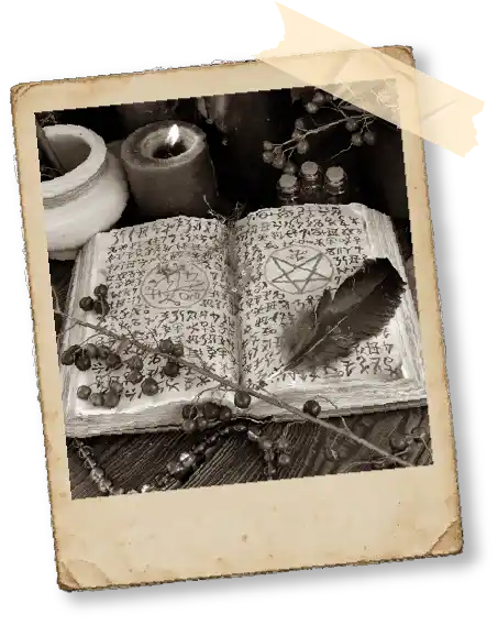 事件の手掛かりとなる魔法書